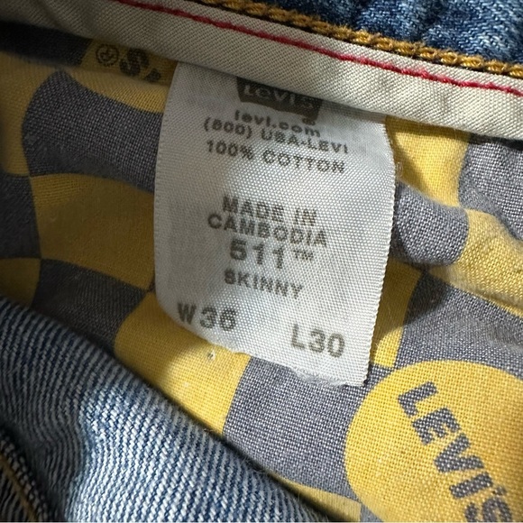 Levi's skinny 511 men's size 36x30 jeans - Picture 4 of 4